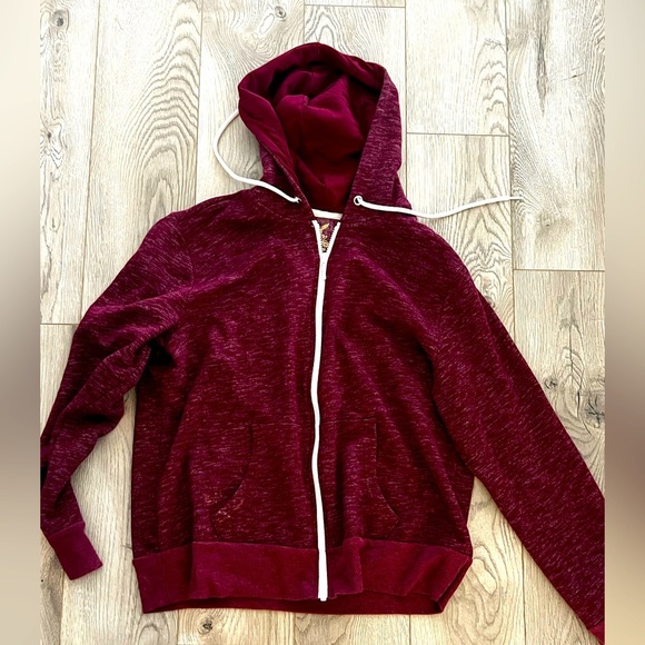 Faded Glory Maroon Zip-Up hoodie - Picture 1 of 5